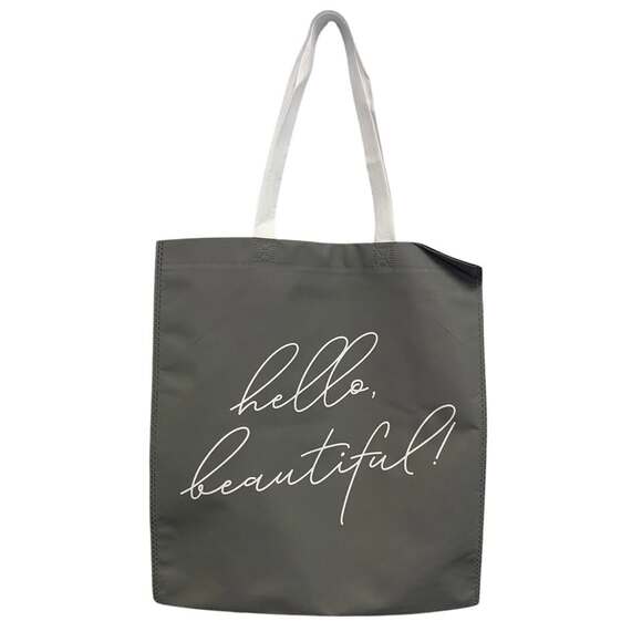 New Upcycled Hand Printed Do Not Fear Isaiah 41:10 Bible Quote Shopper Tote Bag - Picture 3 of 4